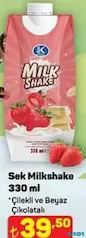 SEK MİLKSHAKE 330 ML fiyat ve kampanya bilgisi